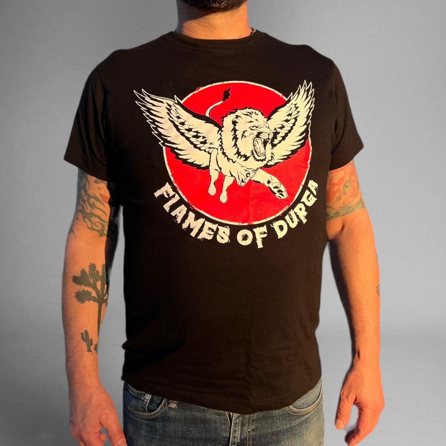 Classic Red & Black Tee with Old School Font