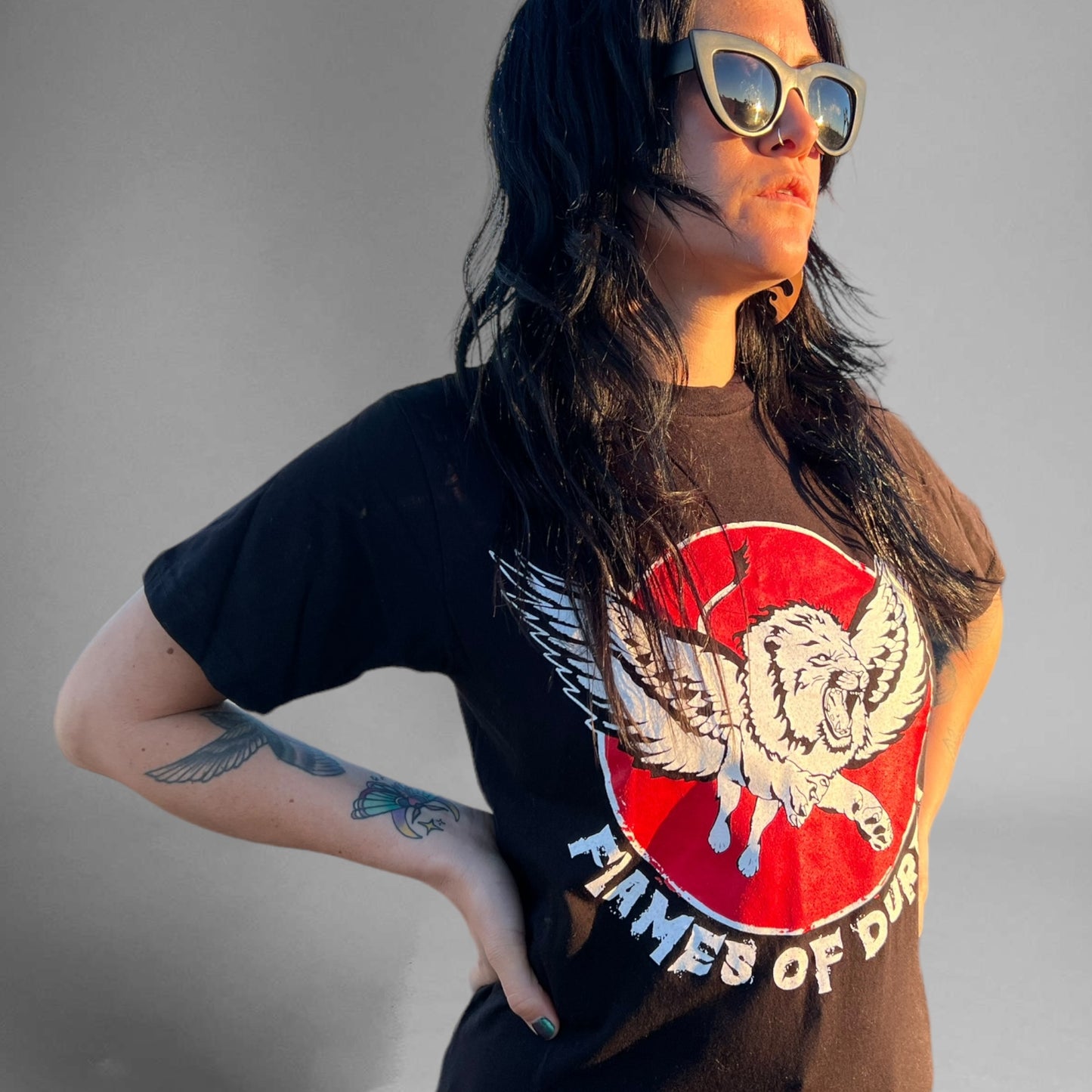 Classic Red & Black Tee with Old School Font