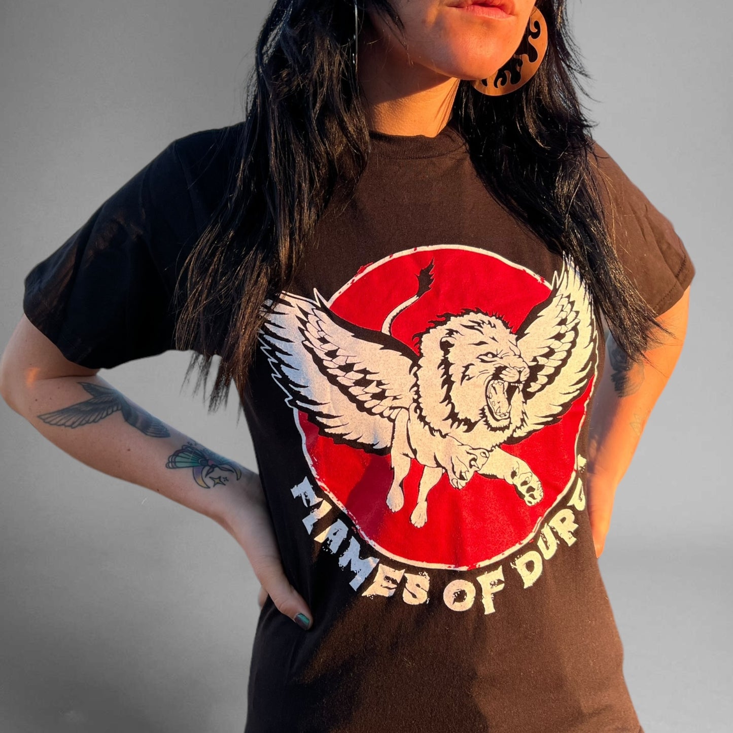 Classic Red & Black Tee with Old School Font