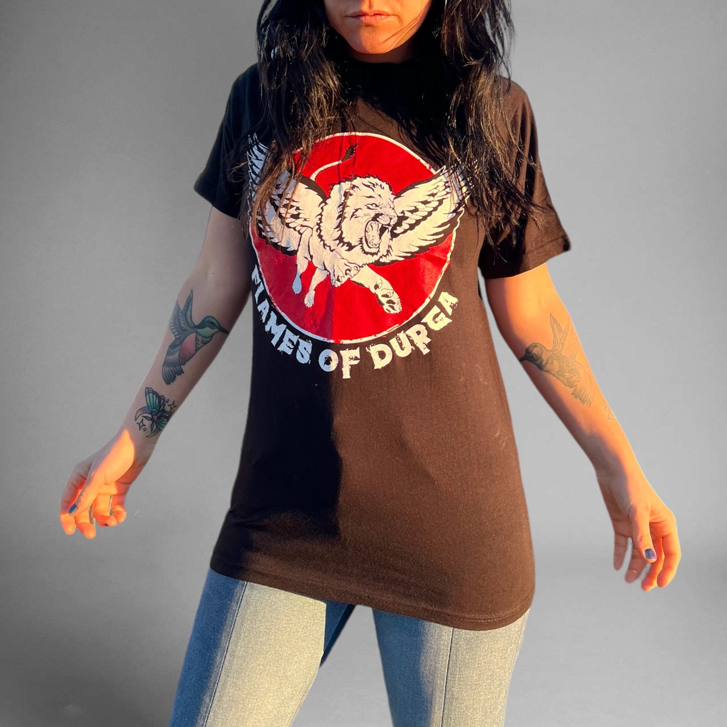 Classic Red & Black Tee with Old School Font