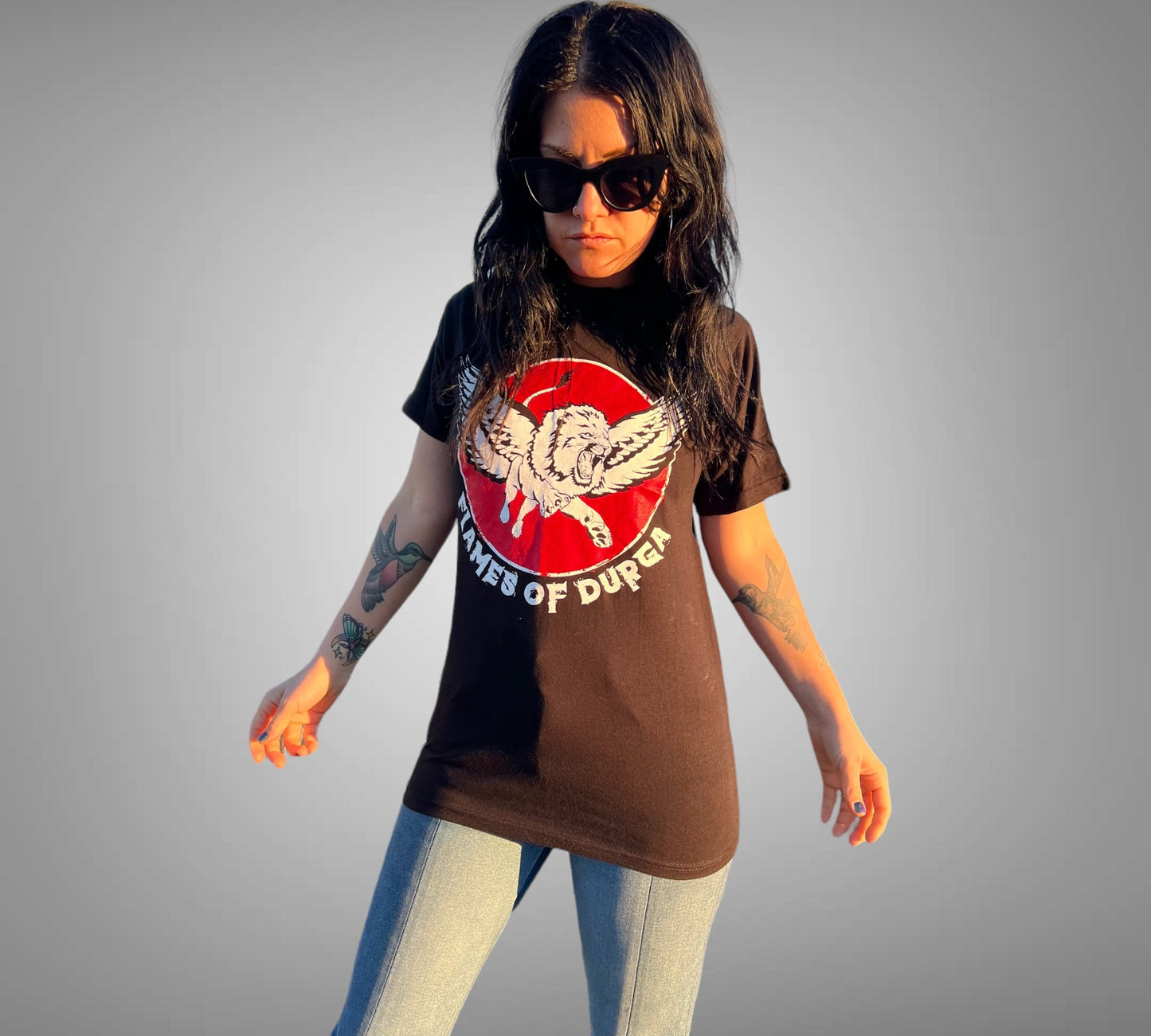 Classic Red & Black Tee with Old School Font