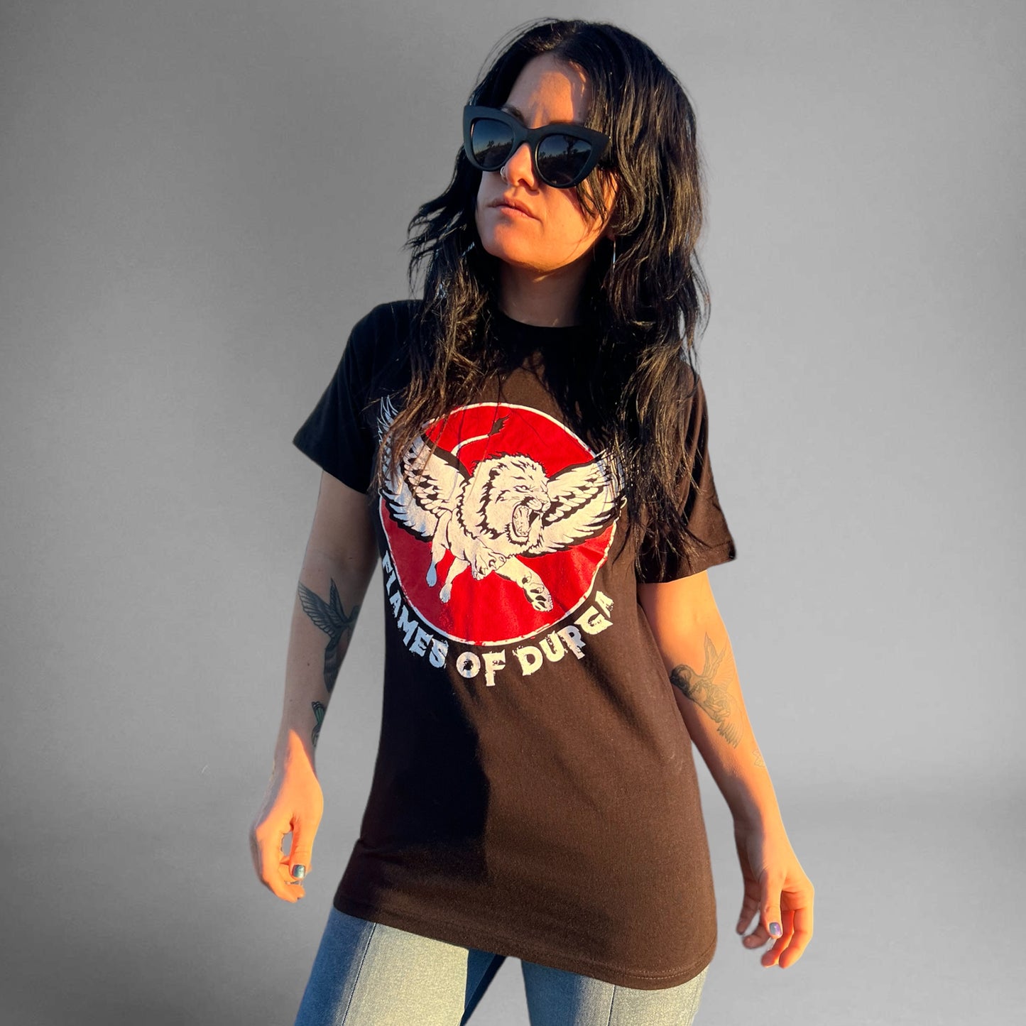 Classic Red & Black Tee with Old School Font